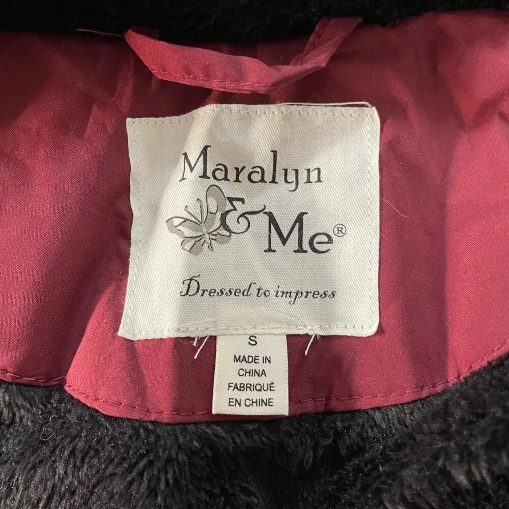 Maralyn & Me - Quilted Coat - Wine Red - NWT - Picture 6 of 11